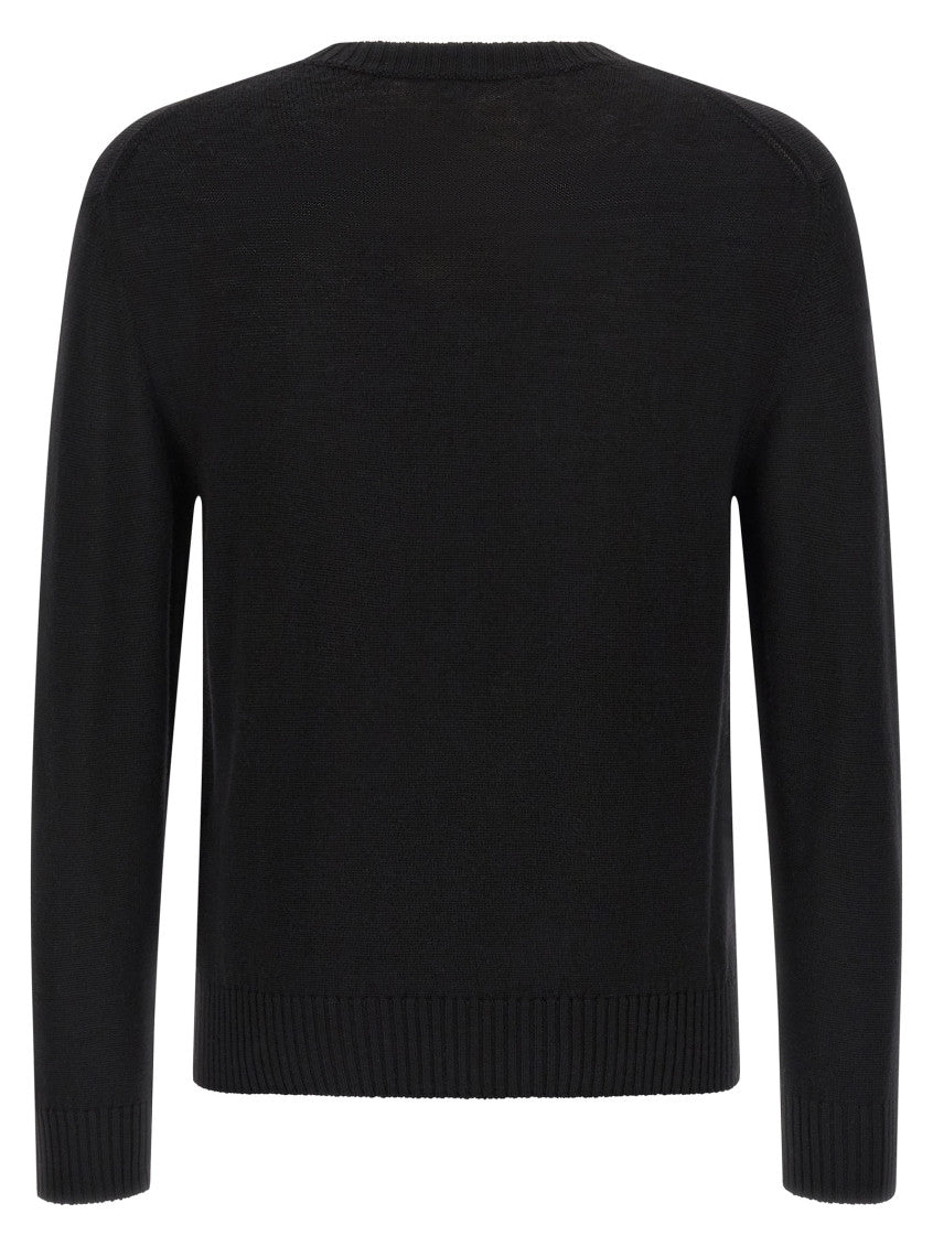 Black Logo Embroidery Sweater 2