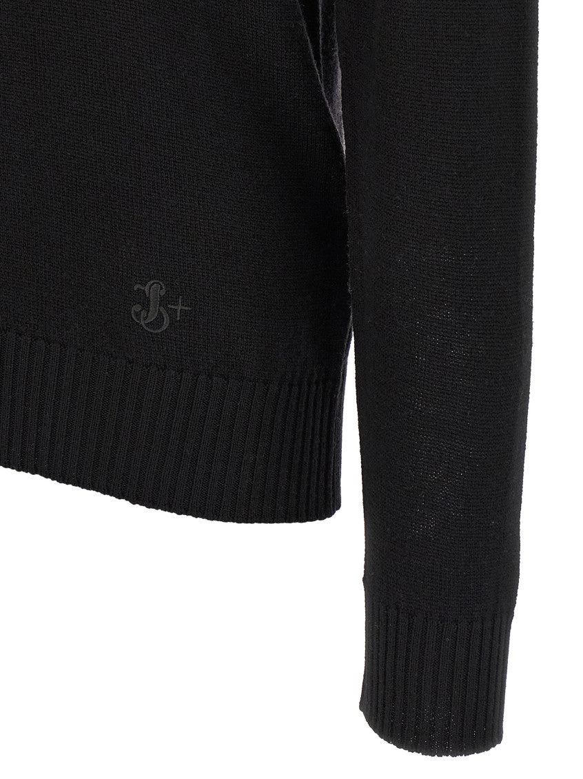 Black Logo Embroidery Sweater 4