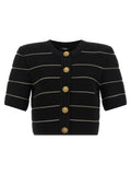 Black Cropped Cardigan 1