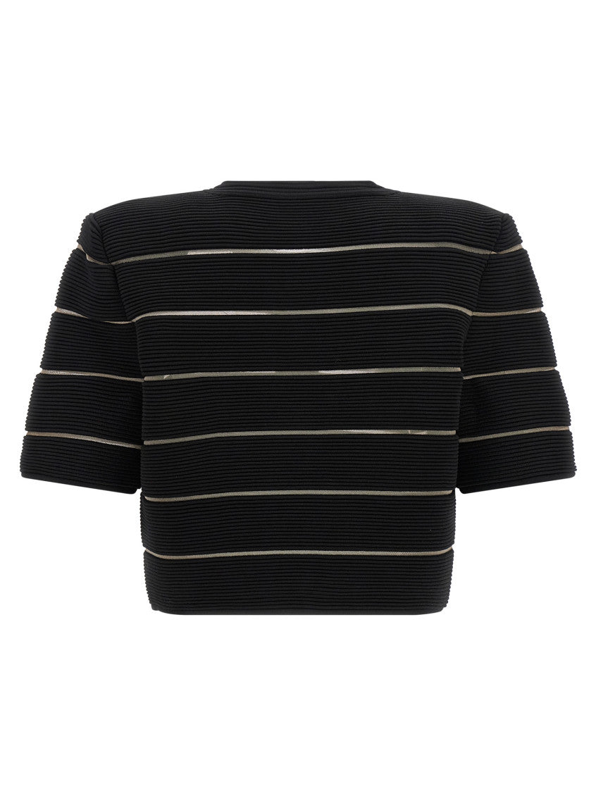 Black Cropped Cardigan 2