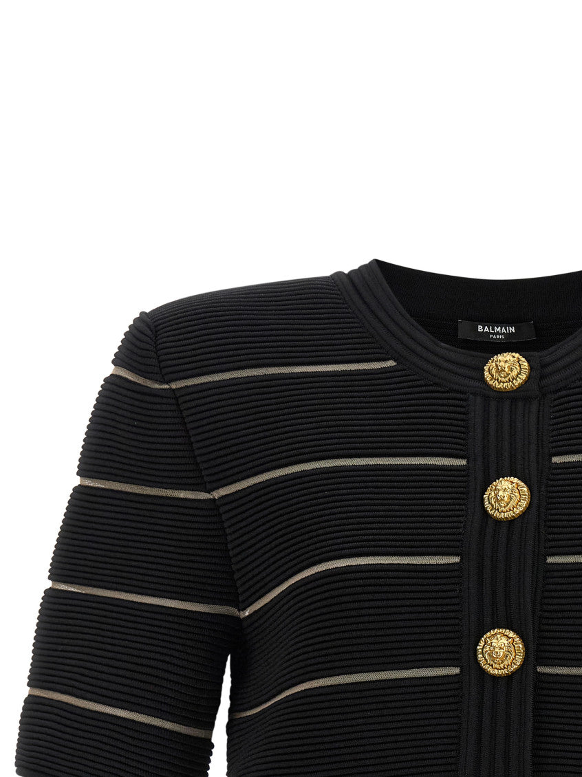 Black Cropped Cardigan 3