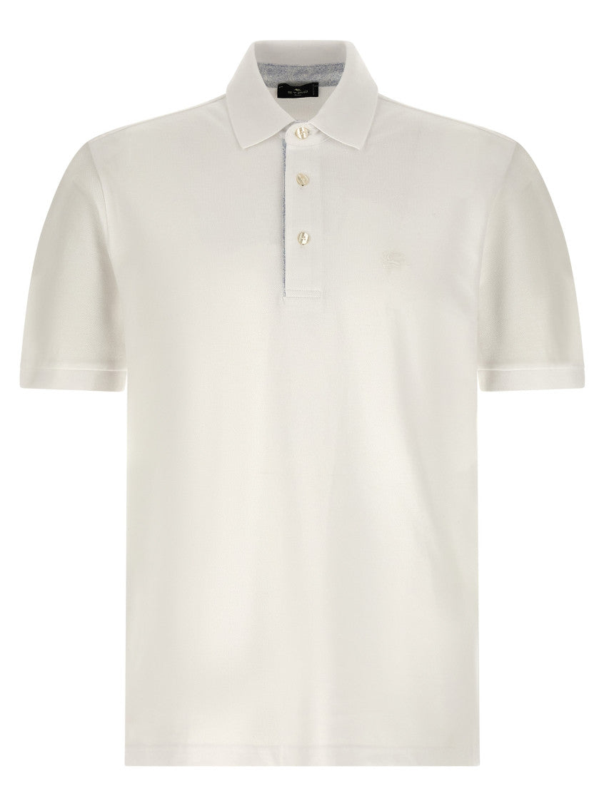 White Embroidery Logo Polo 1