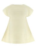 Yellow Crew Neck Flared Mini Dress 1