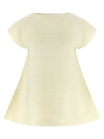 Yellow Crew Neck Flared Mini Dress 1