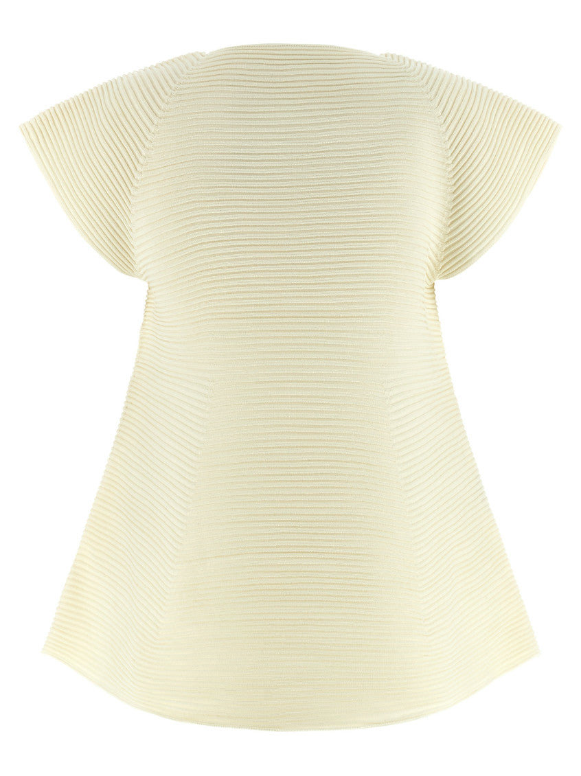 Yellow Crew Neck Flared Mini Dress 2