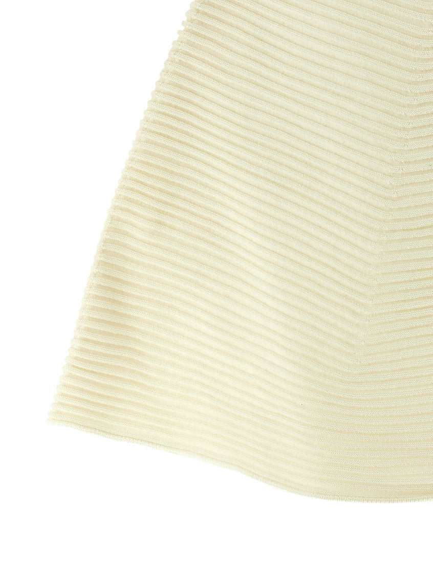 Yellow Crew Neck Flared Mini Dress 4