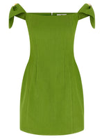 Green Square Neck Mini Dress 1