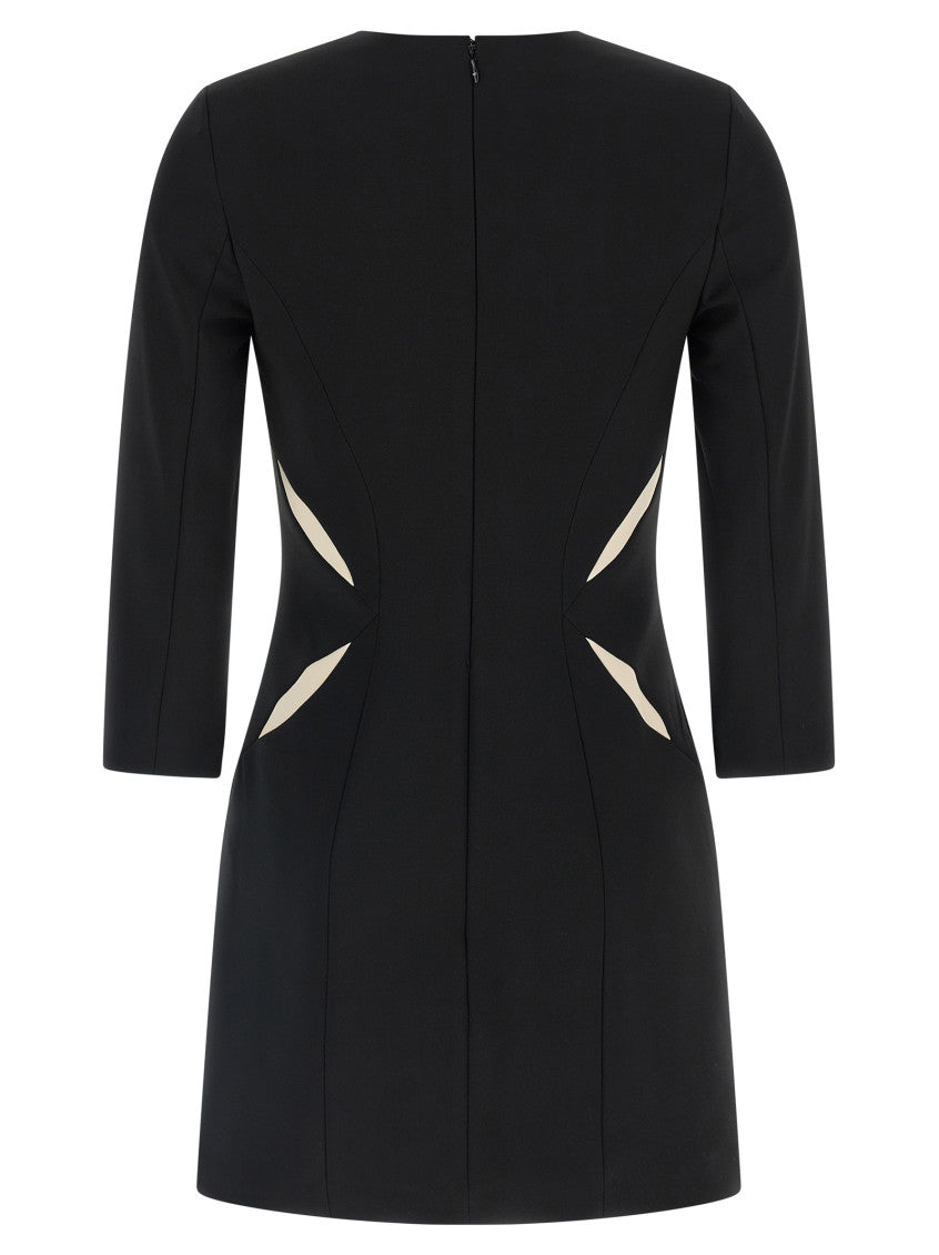Black Crew Neck Mini Dress 2