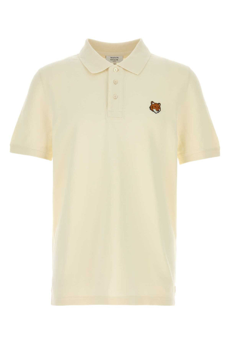 Beige Embroidered Logo Polo 1