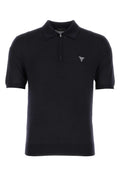 Midnight Blue Logo Zip Polo 1