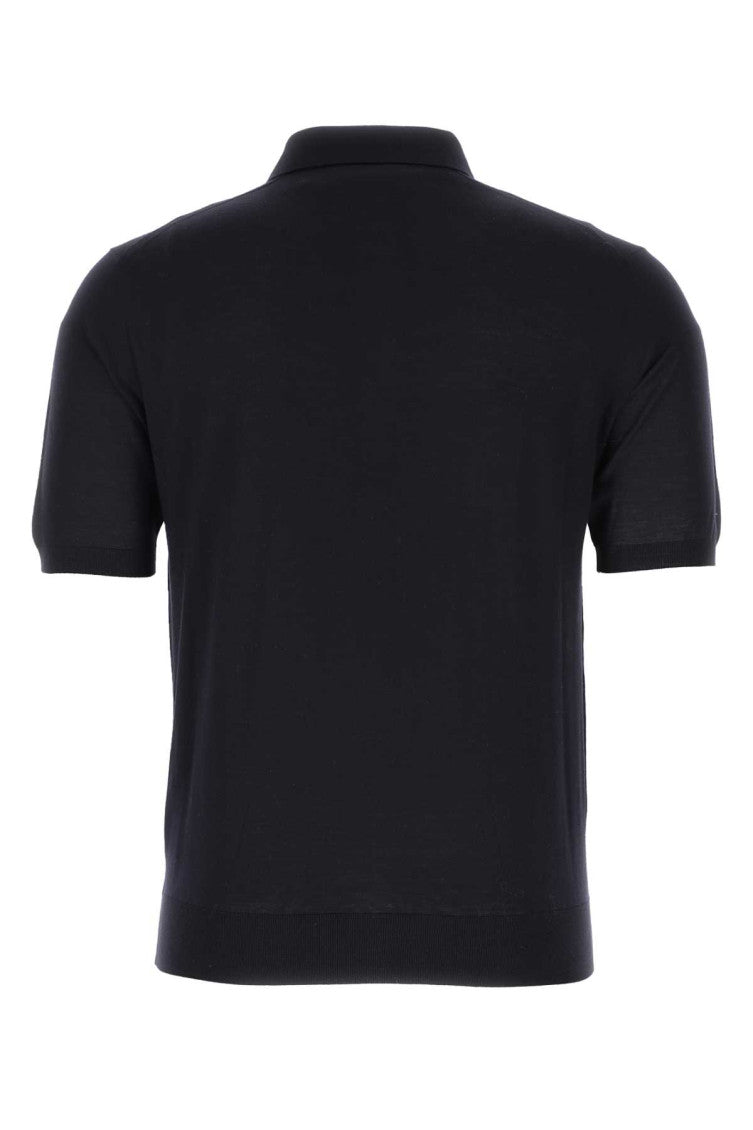 Midnight Blue Logo Zip Polo 2