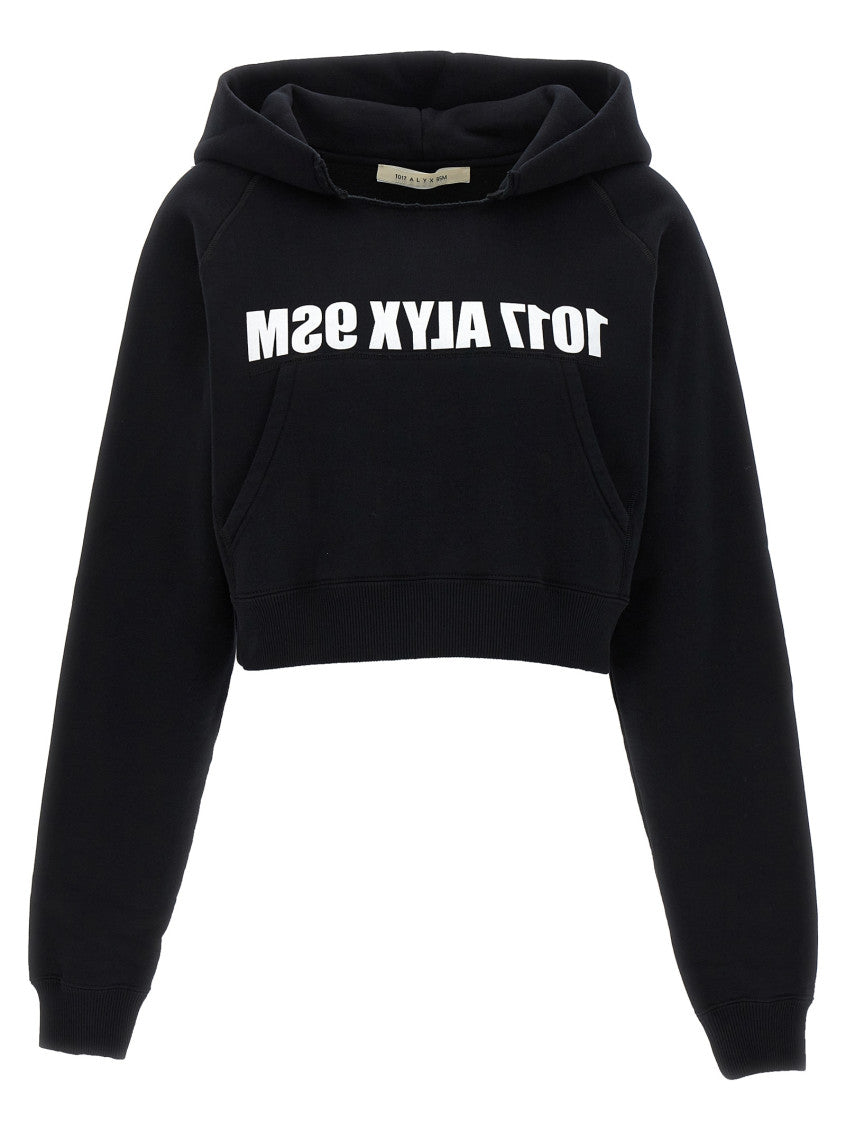 Black Cropped Hoodie 1