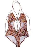 Pink Side lacing swinsuit 1
