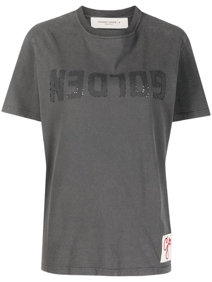 Dark Grey Cotton Logo T-shirt 1