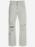 Light Blue Straight Leg Jeans 1