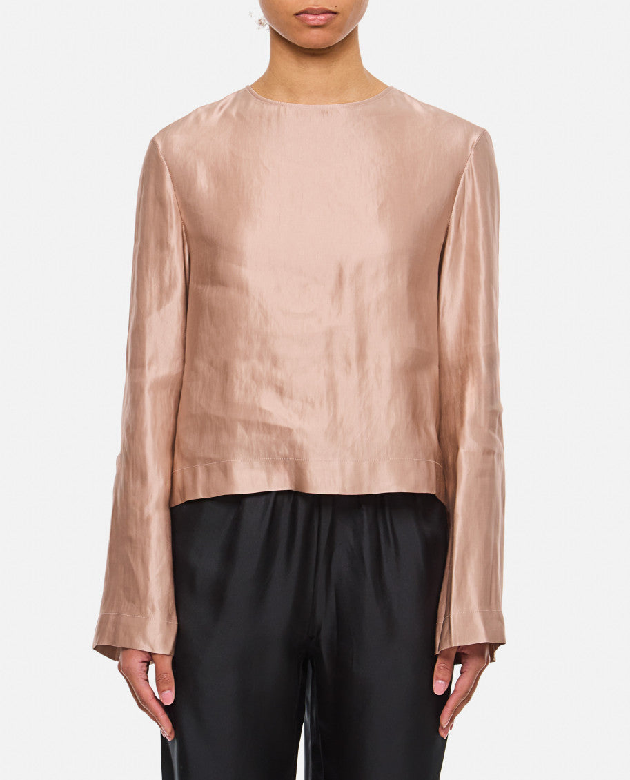 Pink Round Neck Blouse 1