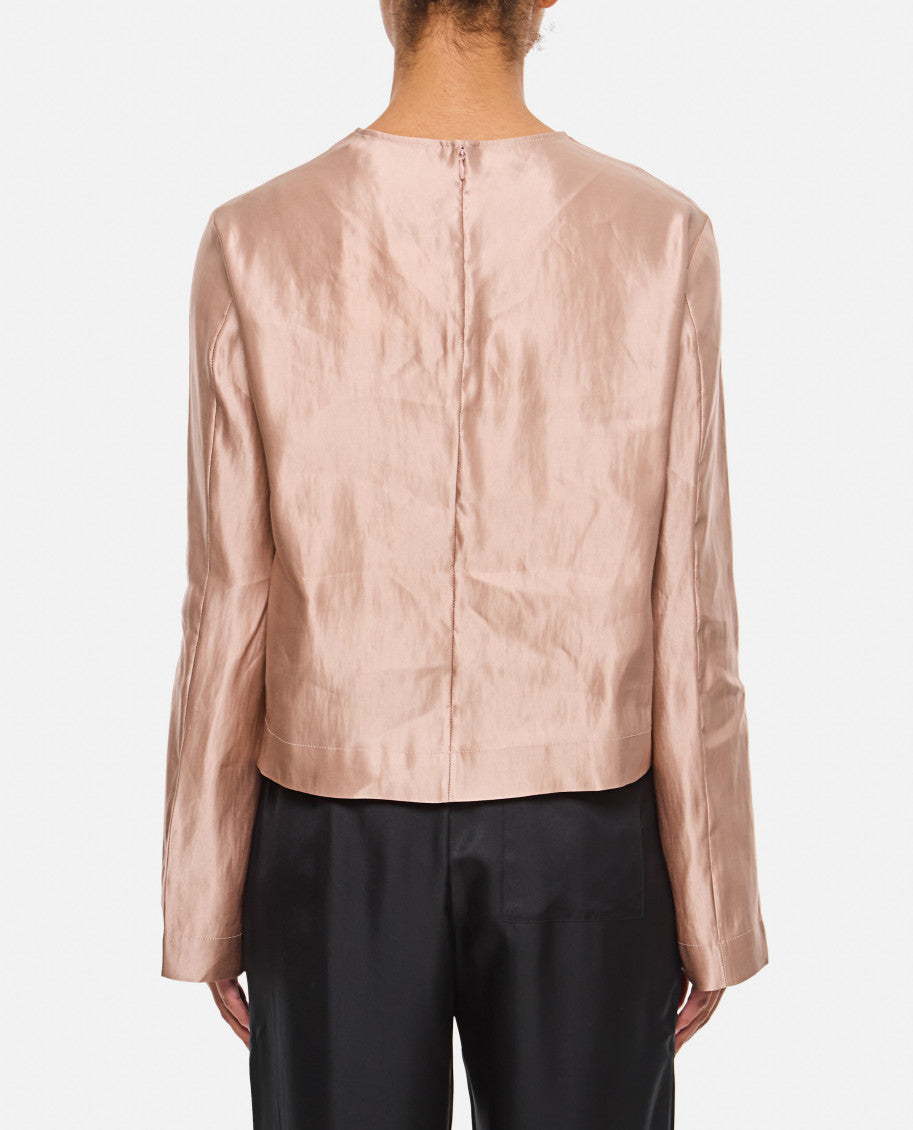 Pink Round Neck Blouse 3