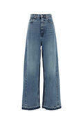 Blue Two-Tone Wash Slouchy Straight Leg Jeans 1