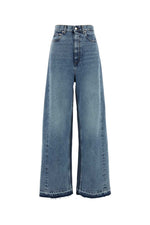 Blue Two-Tone Wash Slouchy Straight Leg Jeans 1