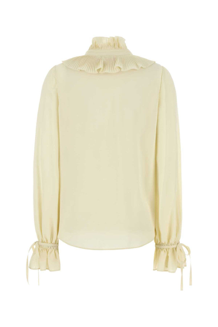 Off White Crepe Shirt 2