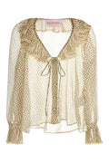 Beige Printed Georgette Top 1