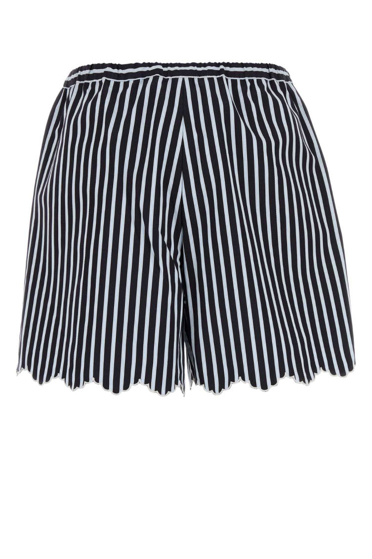 Navy Blue Striped Drawstring Shorts 2