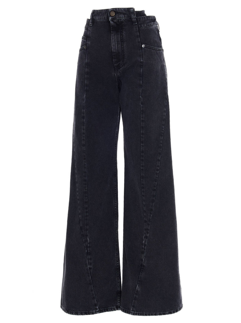 Black Jeans asymmetrical waist 2