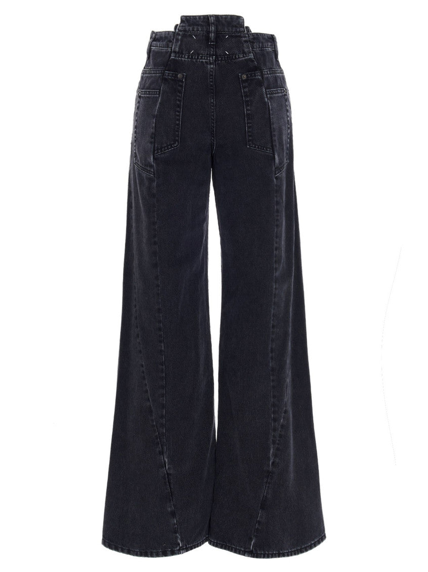 Black Jeans asymmetrical waist 3