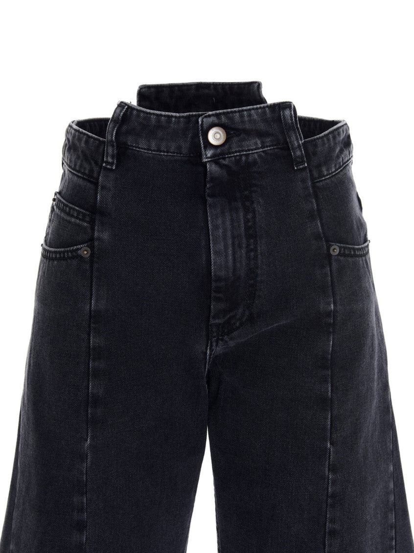 Black Jeans asymmetrical waist 4