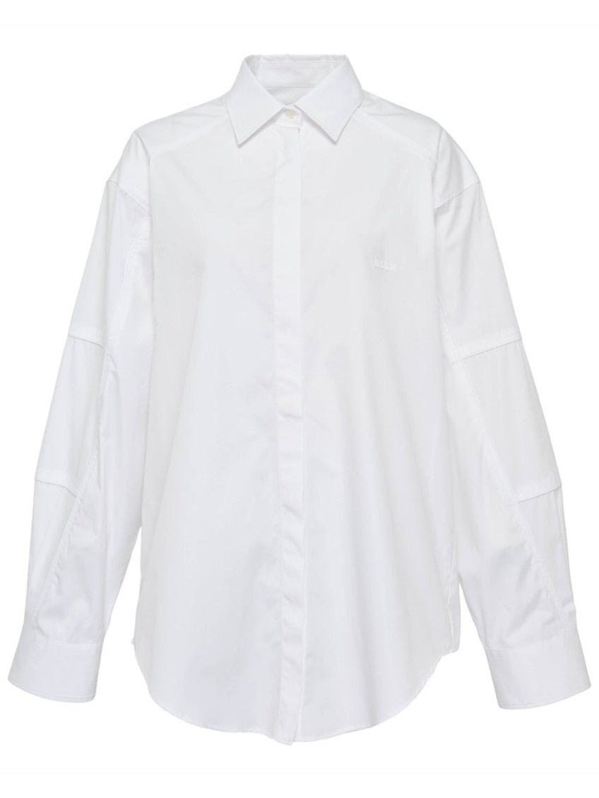White Oversized Logo Shirt 1