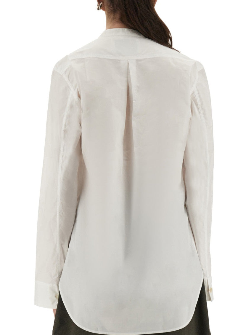 White Relaxed Solid Shirt 2