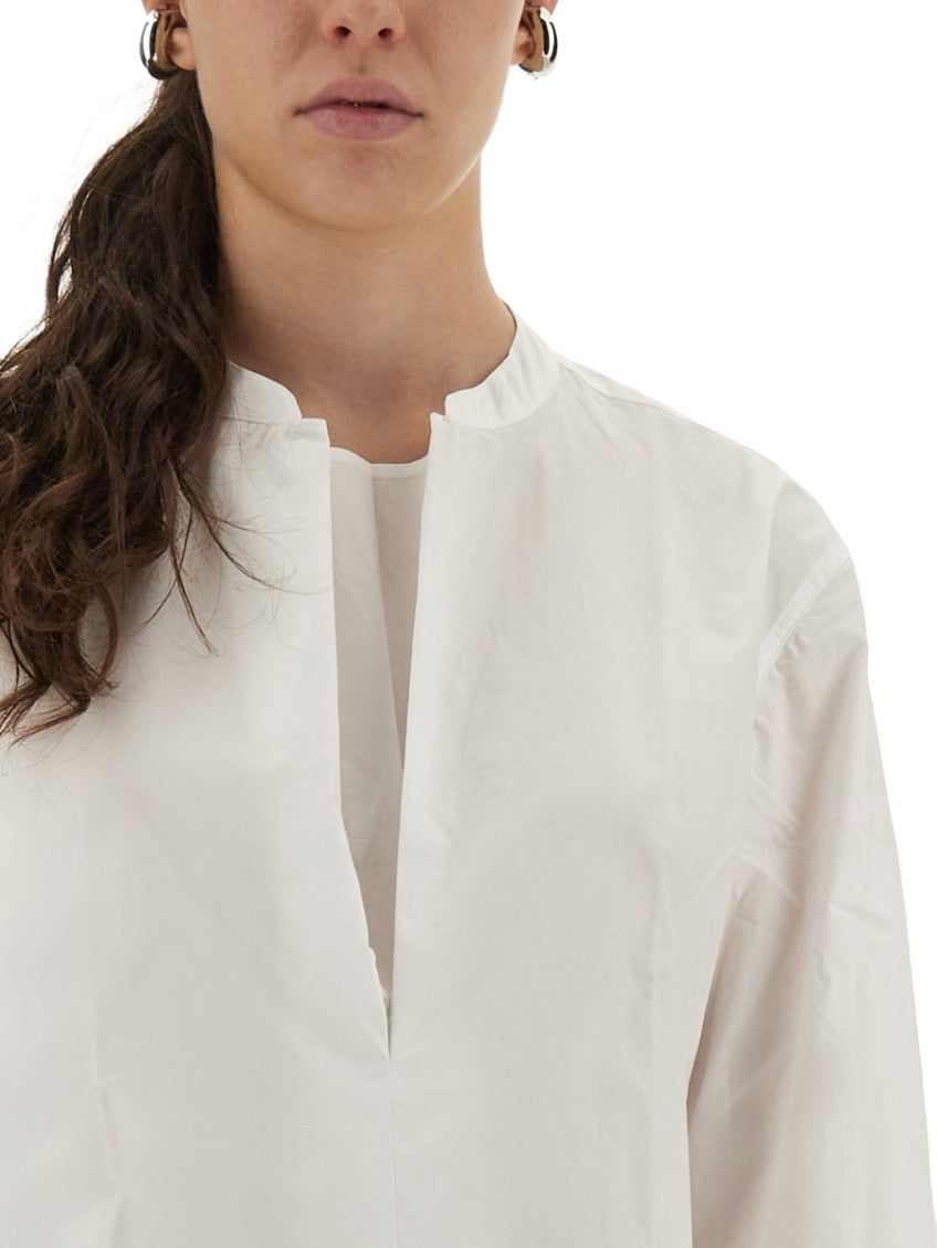 White Relaxed Solid Shirt 3