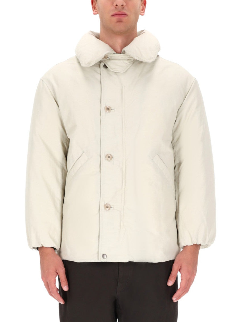 White Solid Hood Jacket 1