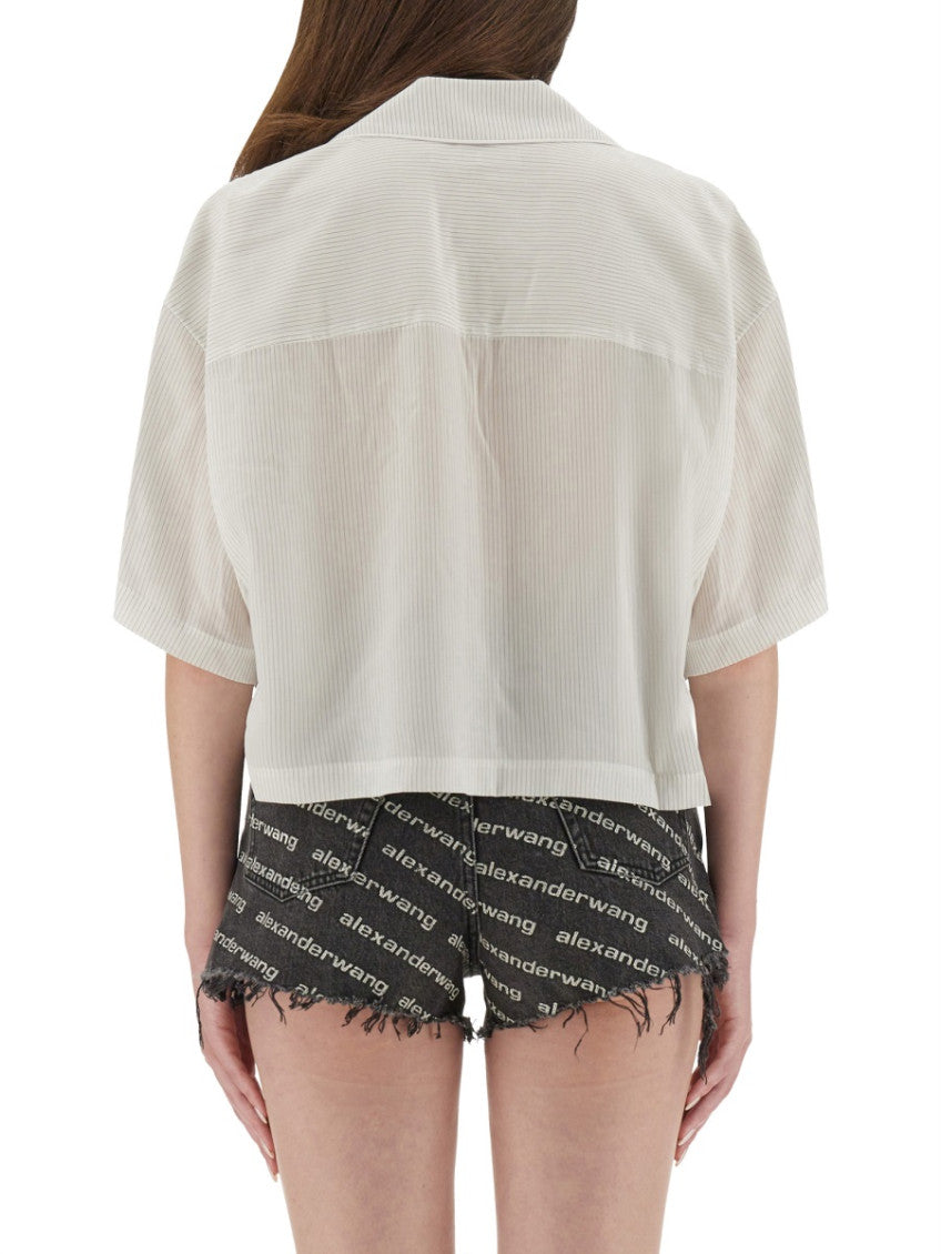 White Regular Stripes Shirt 2