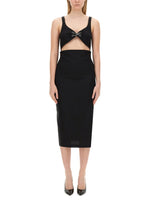 Black Scoop Neck Midi Dress 1