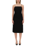 Black Square Neck Midi Dress 1