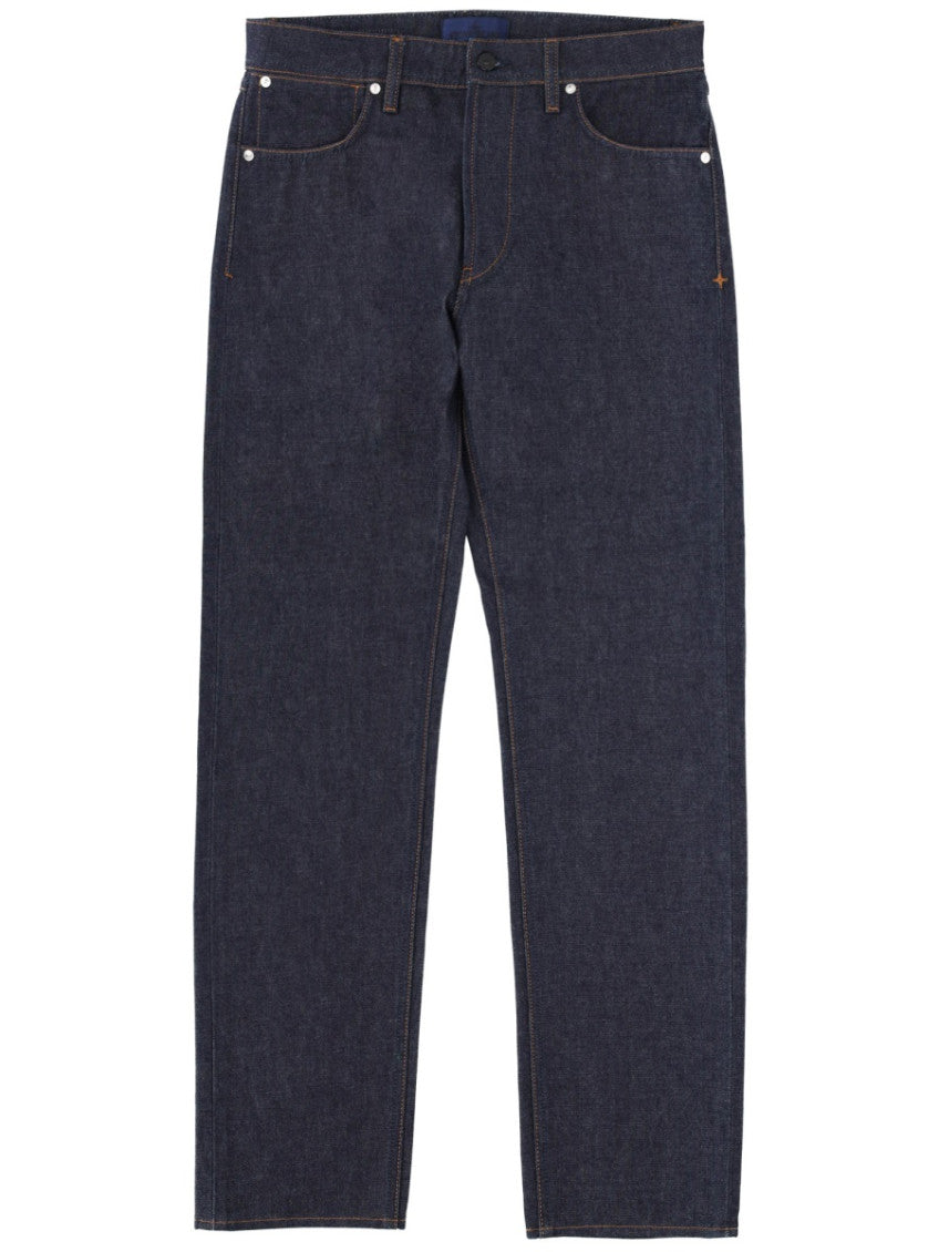 Navy Blue Solid Jeans 1