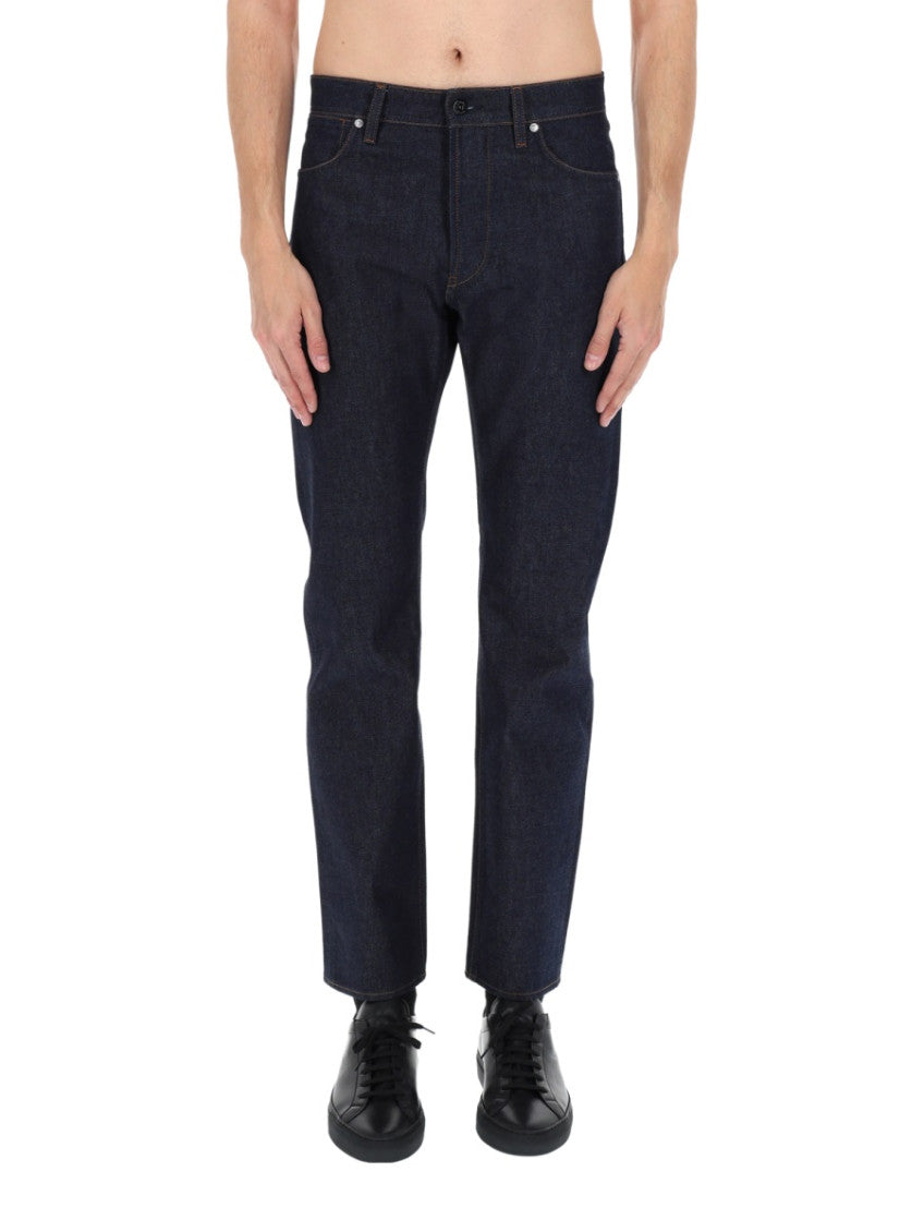 Navy Blue Solid Jeans 2