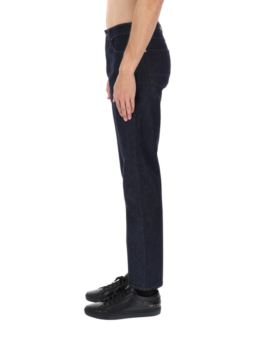 Navy Blue Solid Jeans 4