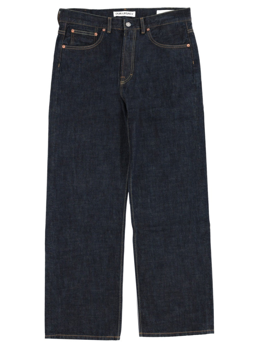 Dark Blue Straight Jeans 1