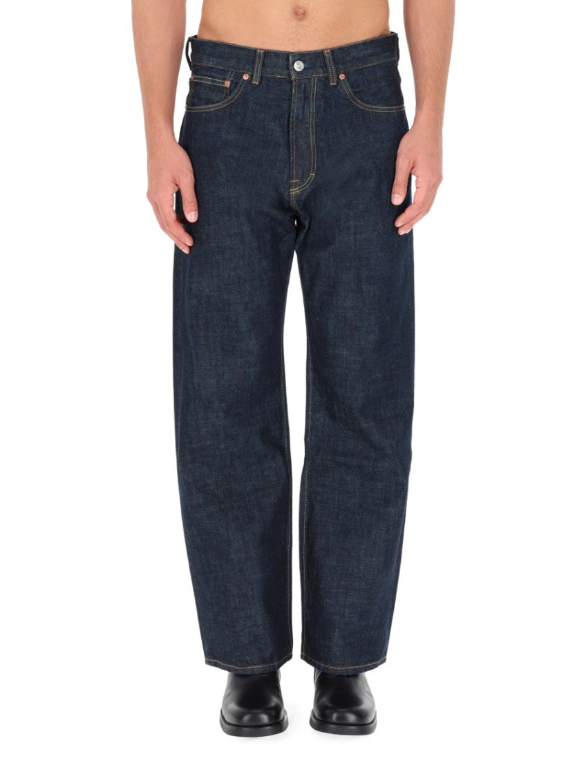 Dark Blue Straight Jeans 2