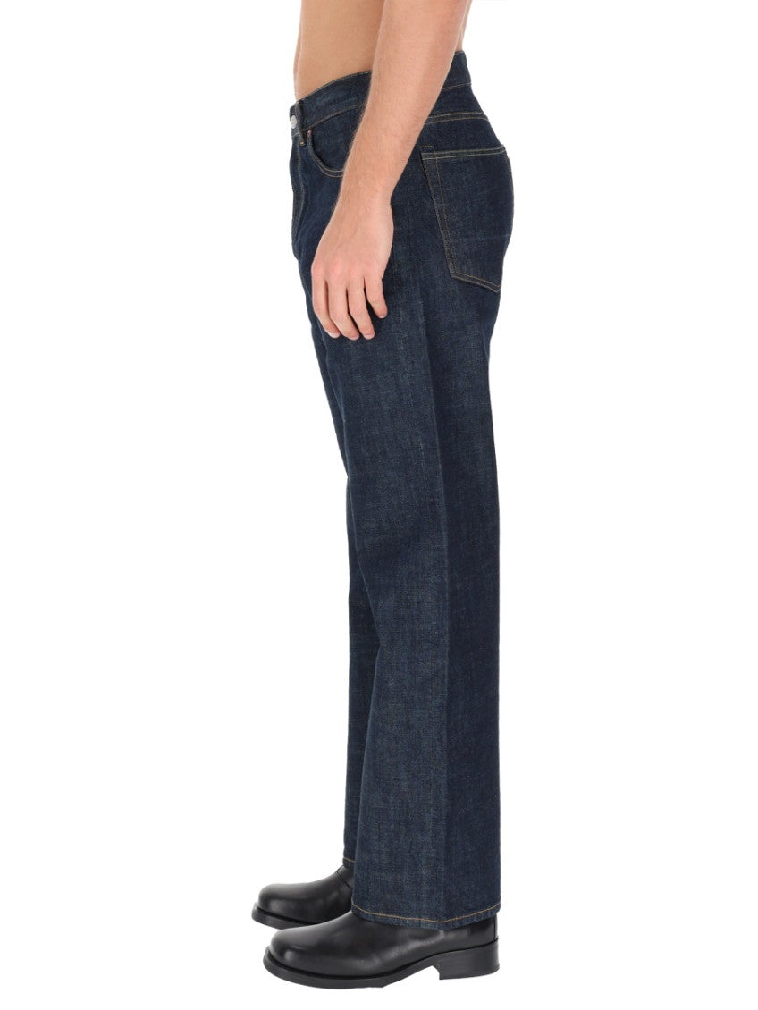 Dark Blue Straight Jeans 4