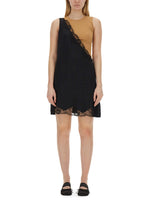 Black Lace Round Neck Mini Dress 1