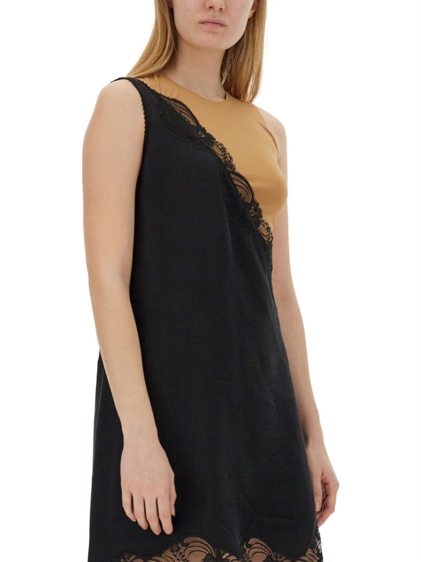 Black Lace Round Neck Mini Dress 4
