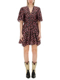 Multicolor Geometric V Neck Mini Dress 1