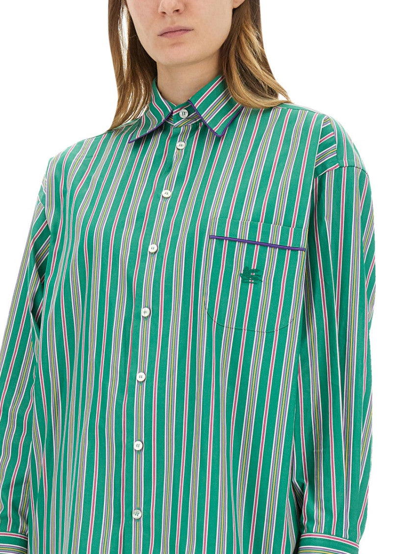 Green Relaxed Stripes Shirt 3
