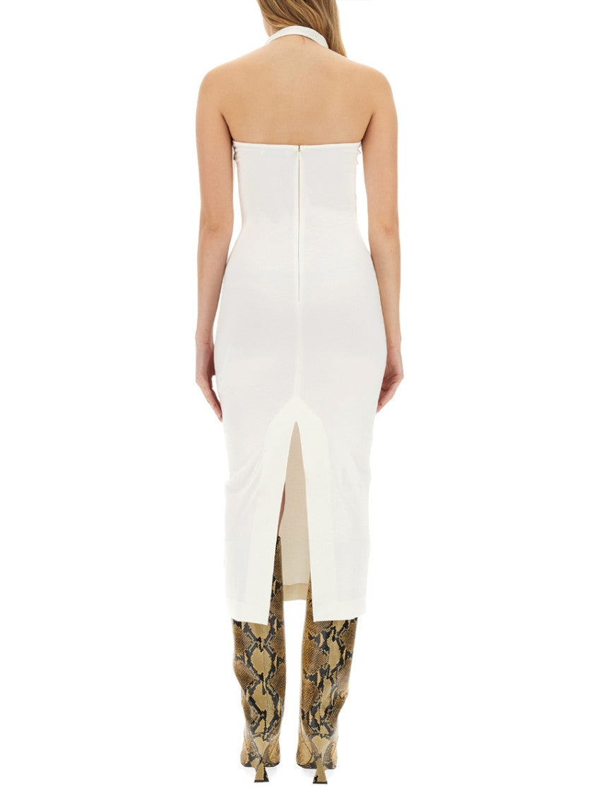 White Square Neck Midi Dress 3