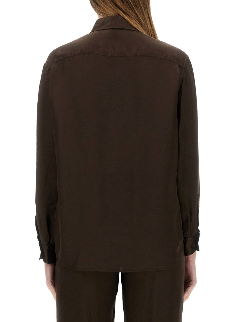 Brown Relaxed Solid Shirt 2
