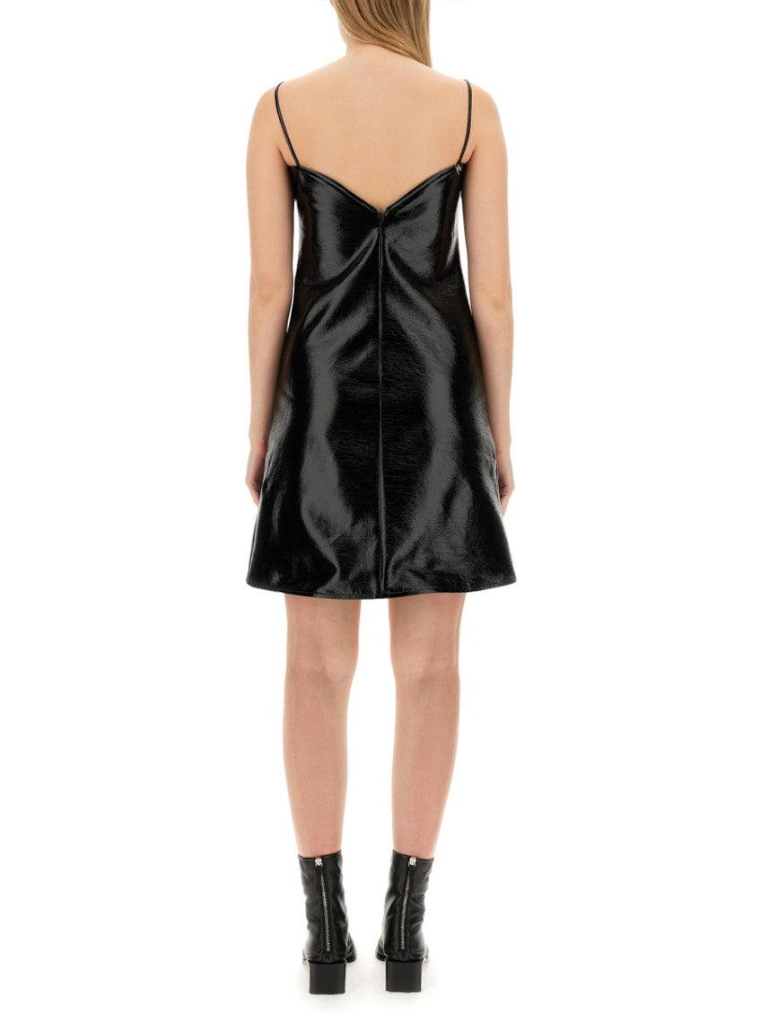Black V Neck Mini Dress 3