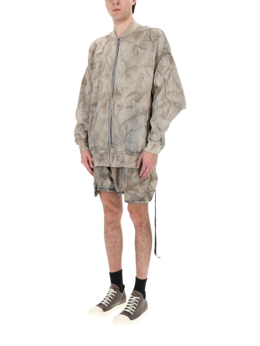 Beige Printed Round Neck Jacket 2